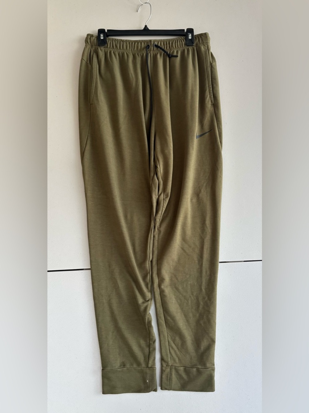 Nike Olive Green Men's Jogger Pants with Swoosh
